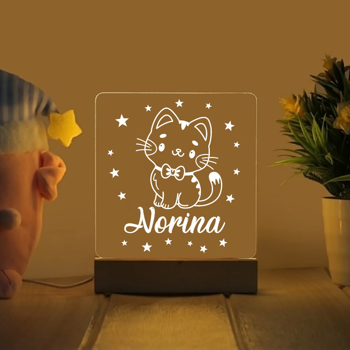 Névre szóló gyerek led lámpa