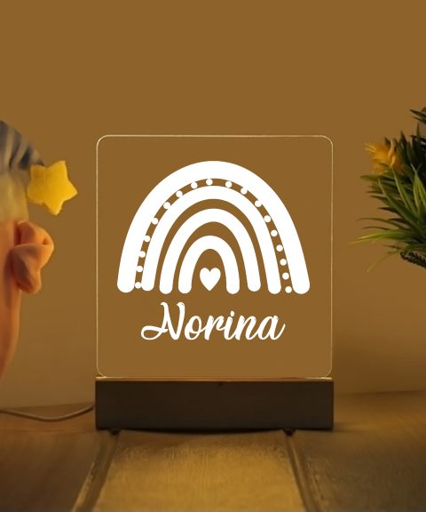 Szivárvány 2 névre szóló gyerek éjjeli led lámpa