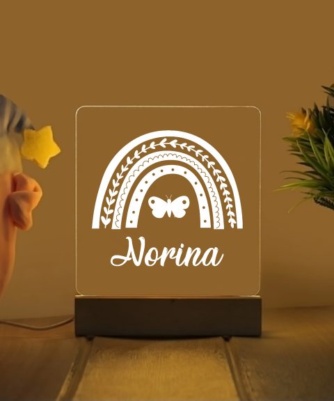 Szivárvány 4 névre szóló gyerek éjjeli led lámpa