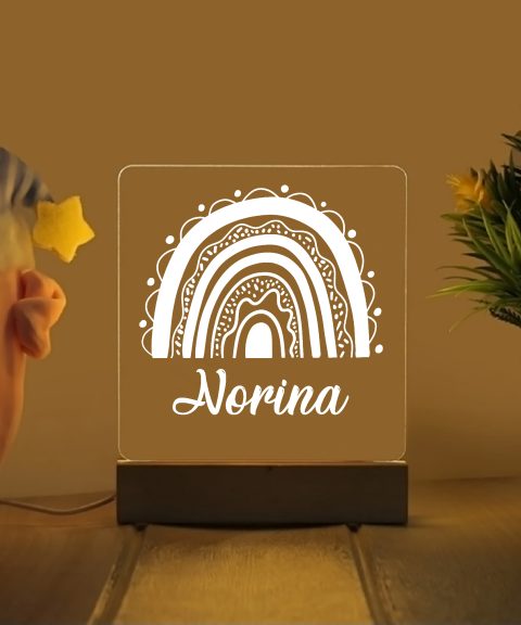 Szivárvány 6 névre szóló gyerek éjjeli led lámpa