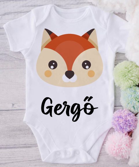 Rókás gyerek body saját névvel