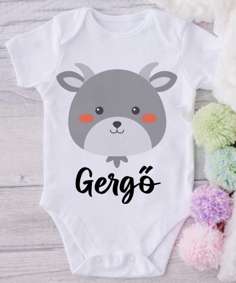 Kecskés gyerek body saját névvel