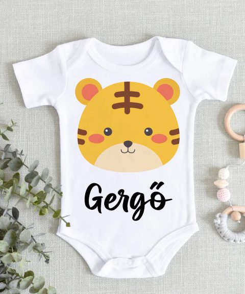 Tigrises gyerek body saját névvel