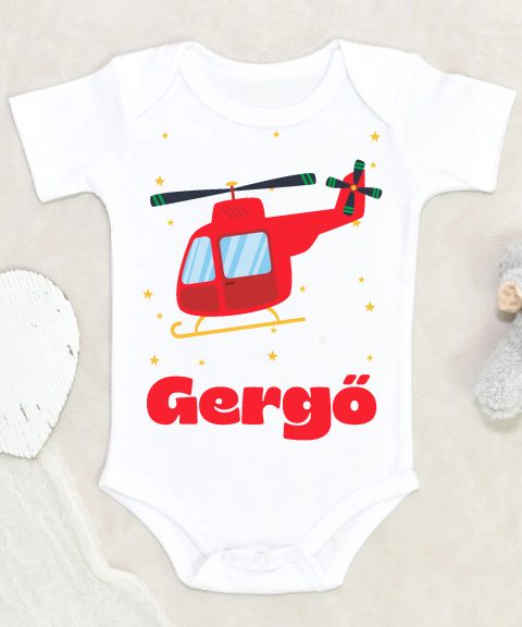 Helikopteres gyerek body saját névvel
