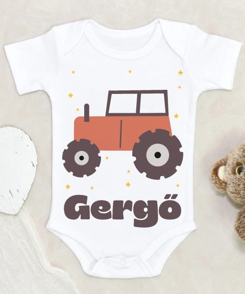 Traktoros gyerek body saját névvel