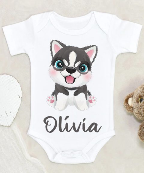 Kölyök husky gyerek body saját névvel