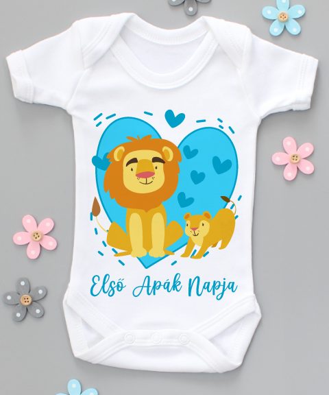 Oroszlános első apák napja gyerek body