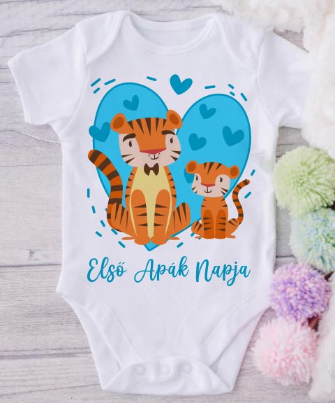 Tigrises első apák napja gyerek body