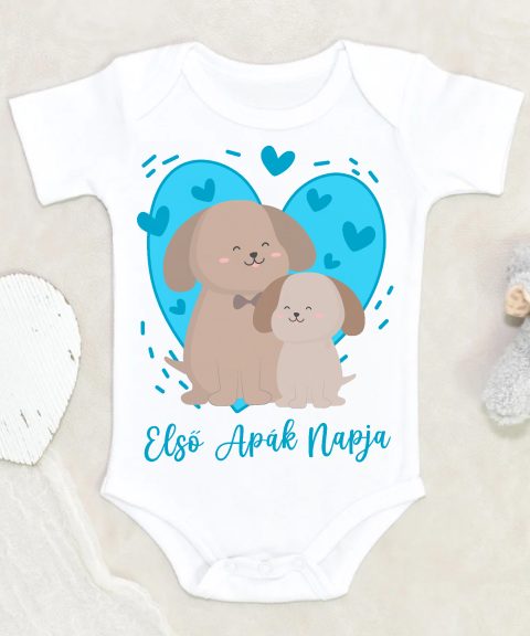 Kutyás első apák napja 2 gyerek body