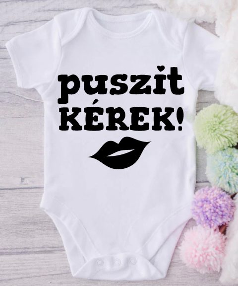 Puszit kérek gyerek body