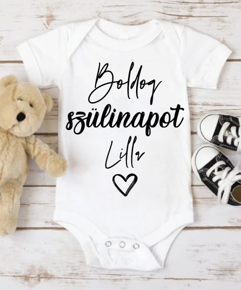 Boldog szülinapot saját névvel gyerek body