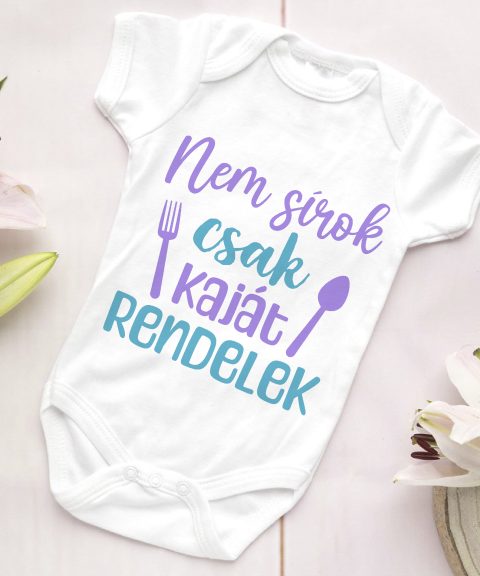 Nem sírok, csak kaját rendelek gyerek body