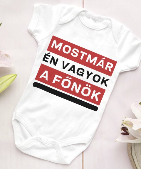 Mostmár én vagyok a főnök gyerek body