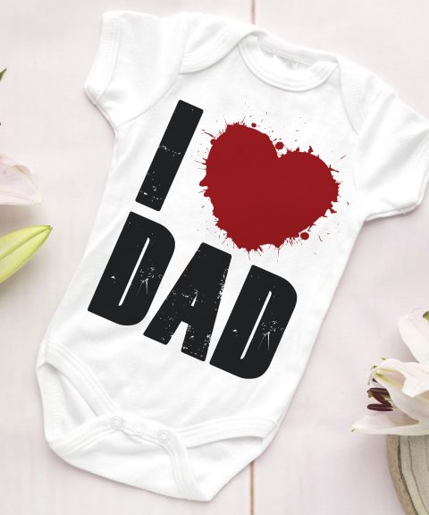 I love dad, nagy szivecskével gyerek body