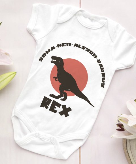 Soha nem alszom saurus rex gyerek body