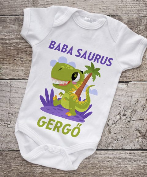 Baba saurus gyerek body, névvel