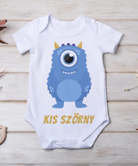 Kék kis szörny gyerek body