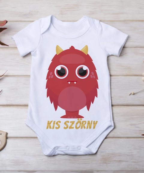 Piros kis szörny gyerek body