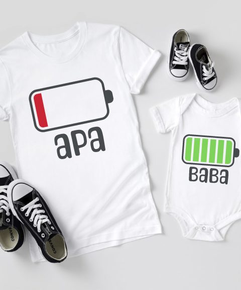 Töltöttség Apa-Baba páros felső