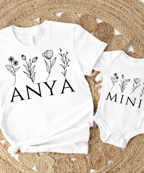 Anya-Mini virágokkal páros felső
