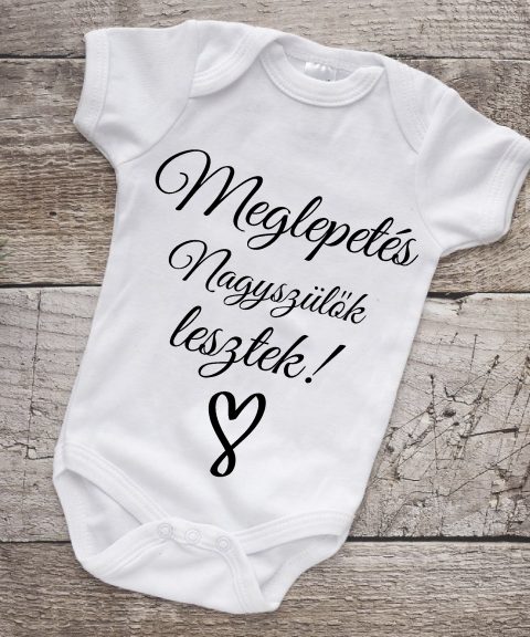Meglepetés, nagyszülők lesztek gyerek body
