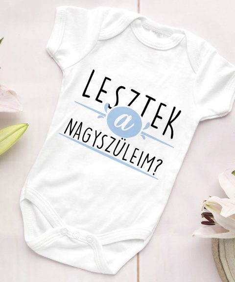 Lesztek a nagyszüleim? kékkel gyerek body