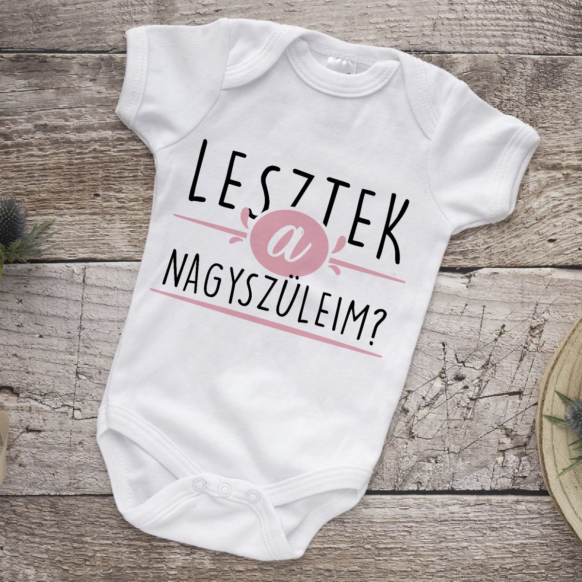 Lesztek a nagyszüleim? rózsaszínnel gyerek body