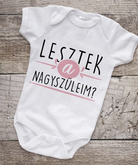 Lesztek a nagyszüleim? rózsaszínnel gyerek body