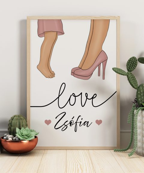 Love kép, kislánnyal, vagy kisfiúval, névvel