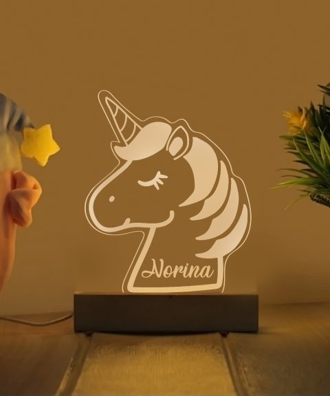 Névre szóló gyerek led lámpa 3D formában