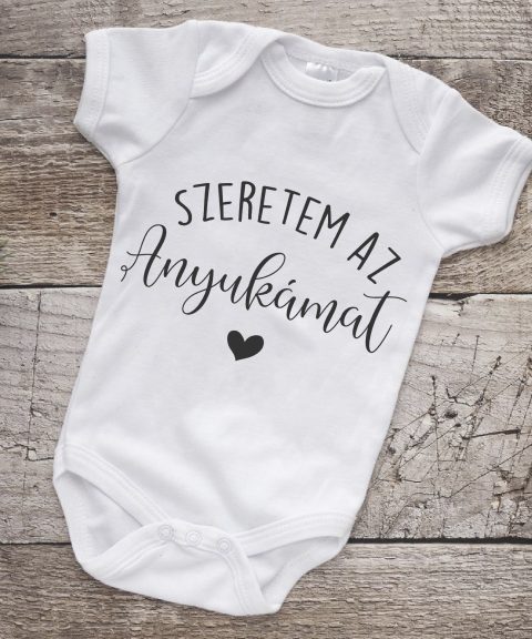 Szeretem az anyukámat mintás gyerek body