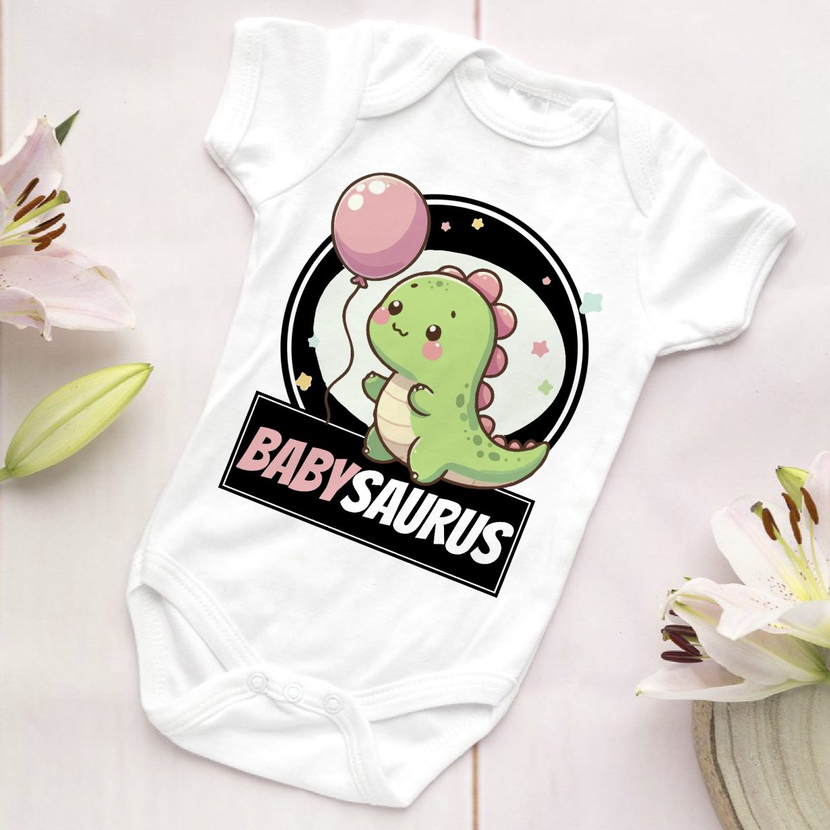 Kislány babysaurus gyerek body
