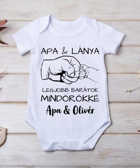 Apa és Lánya legjobb barátok mindörökké, neves gyerek body