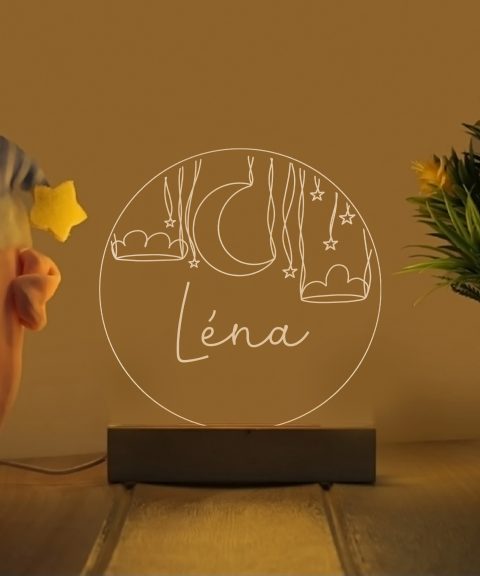 Esti égbolt névre szóló gyerek éjjeli led lámpa