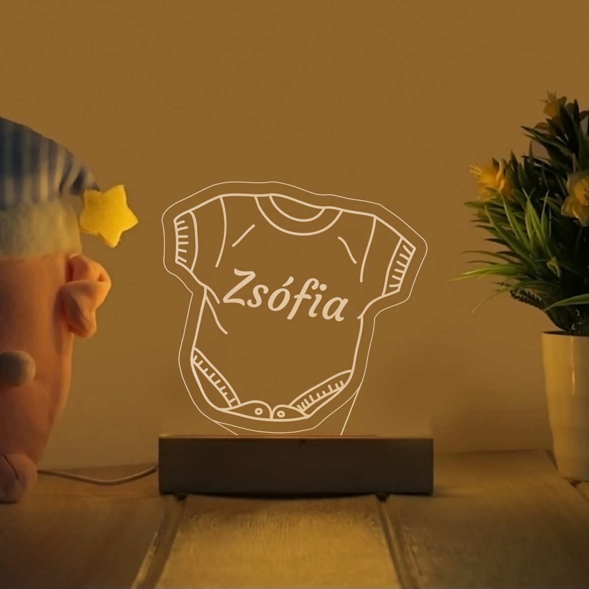 Body névre szóló gyerek éjjeli led lámpa