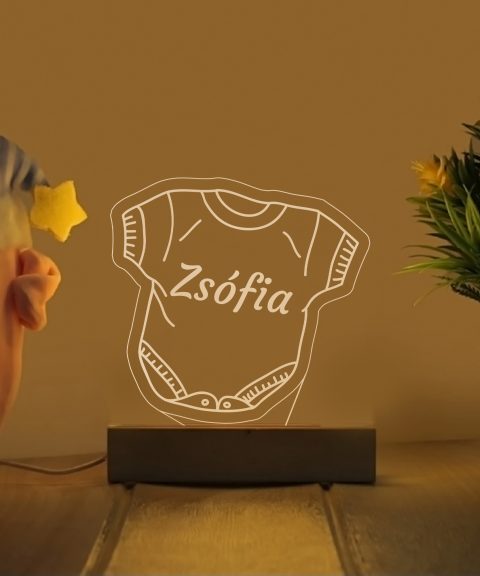 Body névre szóló gyerek éjjeli led lámpa