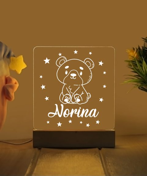 Macis névre szóló gyerek éjjeli led lámpa