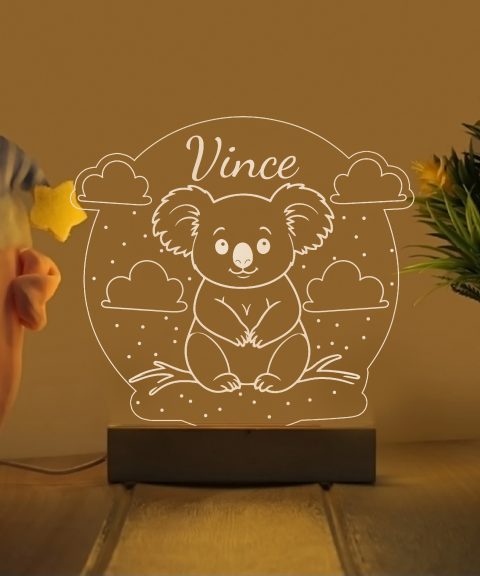Koalás névre szóló gyerek éjjeli led lámpa