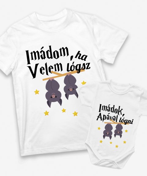Imádom, ha velem lógsz apa-fia páros felső