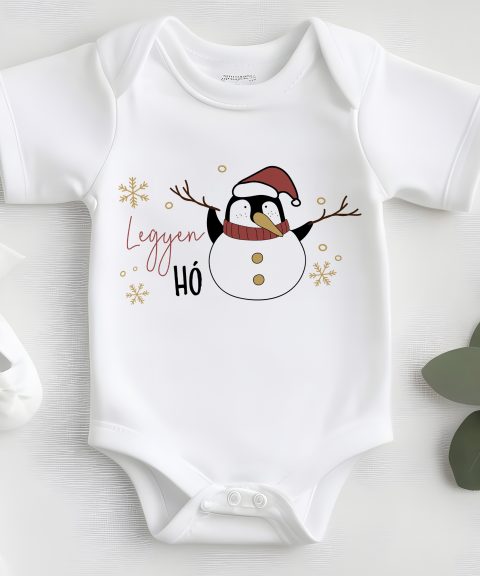Legyen hó gyerek body, pingvinnel