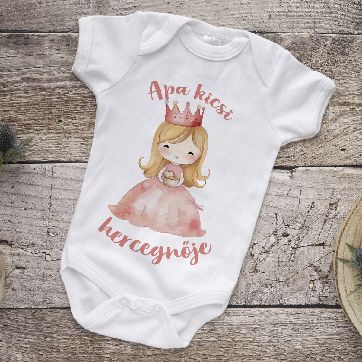 Apa kicsi hercegnője, cuki hercegnővel gyerek body
