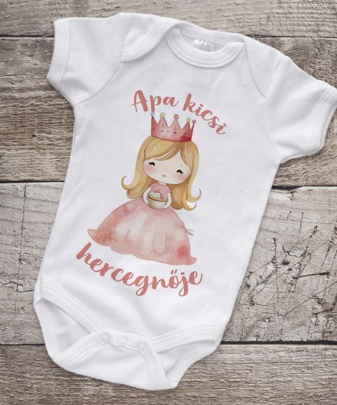 Apa kicsi hercegnője, cuki hercegnővel gyerek body
