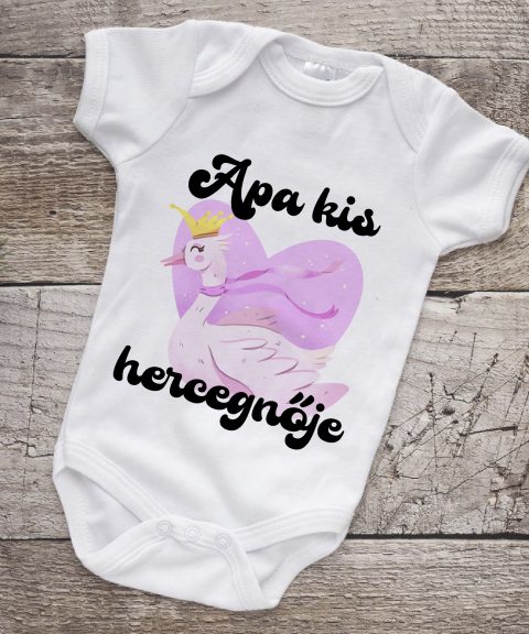 Apa kis hercegnője, hattyúval gyerek body