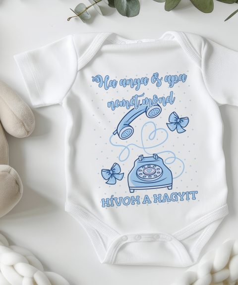 Ha anya és apa nemet mond kék szöveggel gyerek body