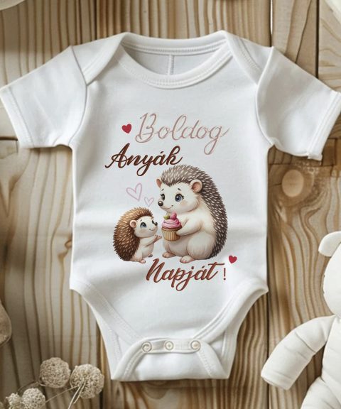 Boldog Anyák napját cuki sünikkel gyerek body