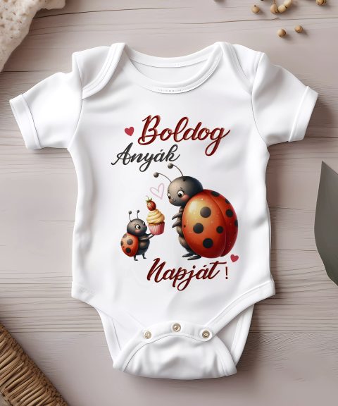 Boldog Anyák napját cuki katicákkal gyerek body