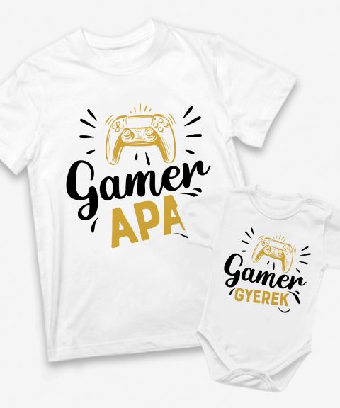 Gamer Apa, gamer gyerek, Apa-baba páros felső