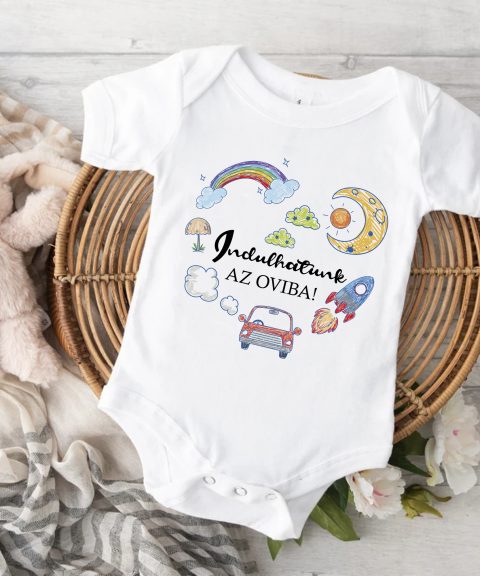 Indulhatunk az oviba, kisautóval gyerek body