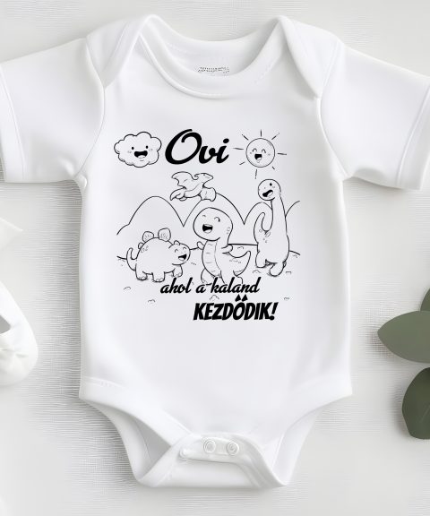 Ovi, ahol a kaland kezdődik, dínós gyerek body