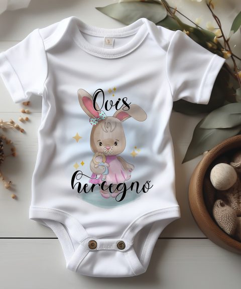 Ovis hercegnő, kisnyuszival gyerek body
